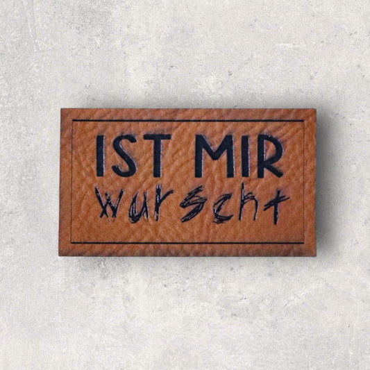 Kunstlederlabel IST MIR WURSCHT