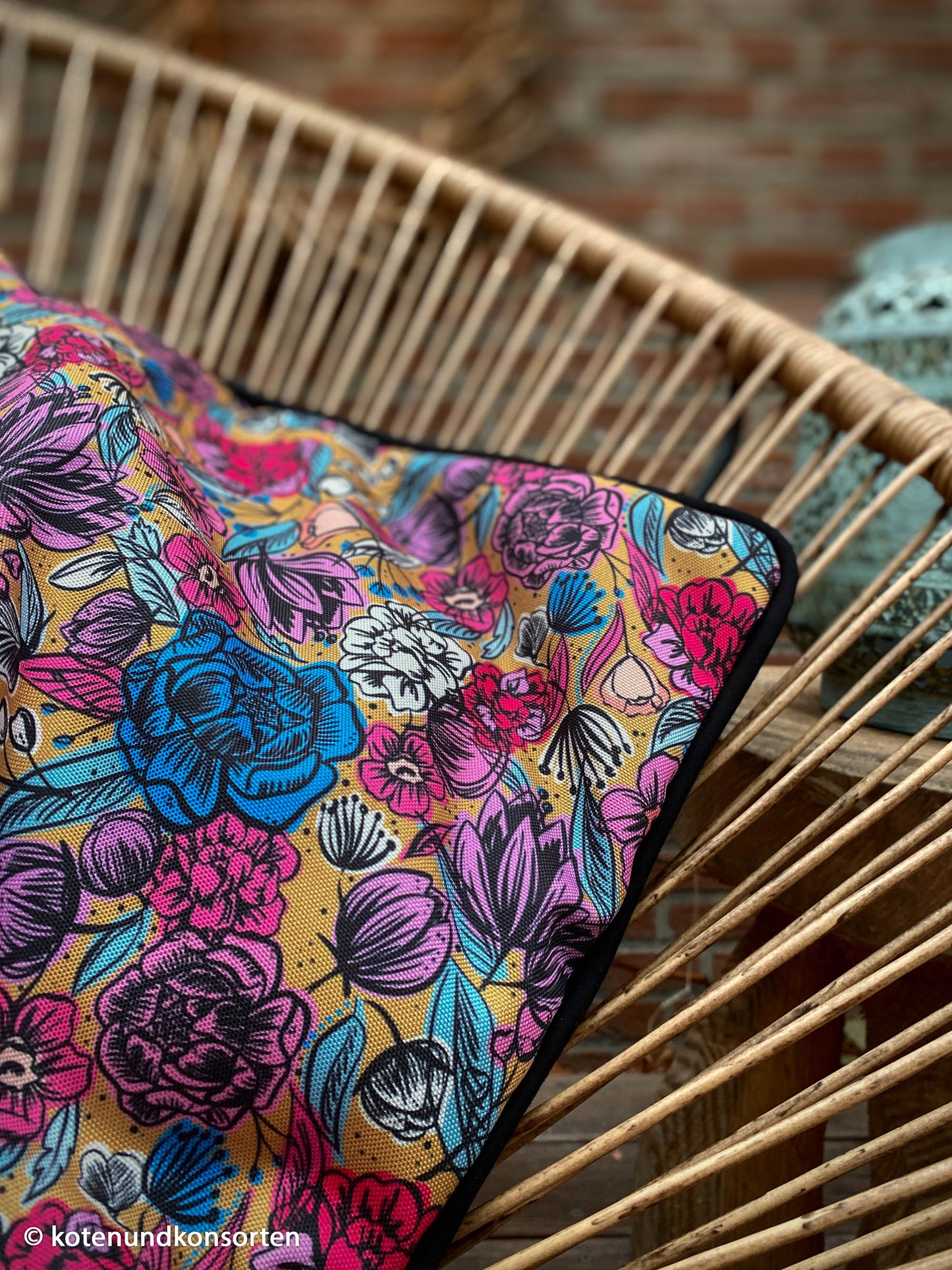 Oxfordmischgewebe Flower gelb by SWAFING