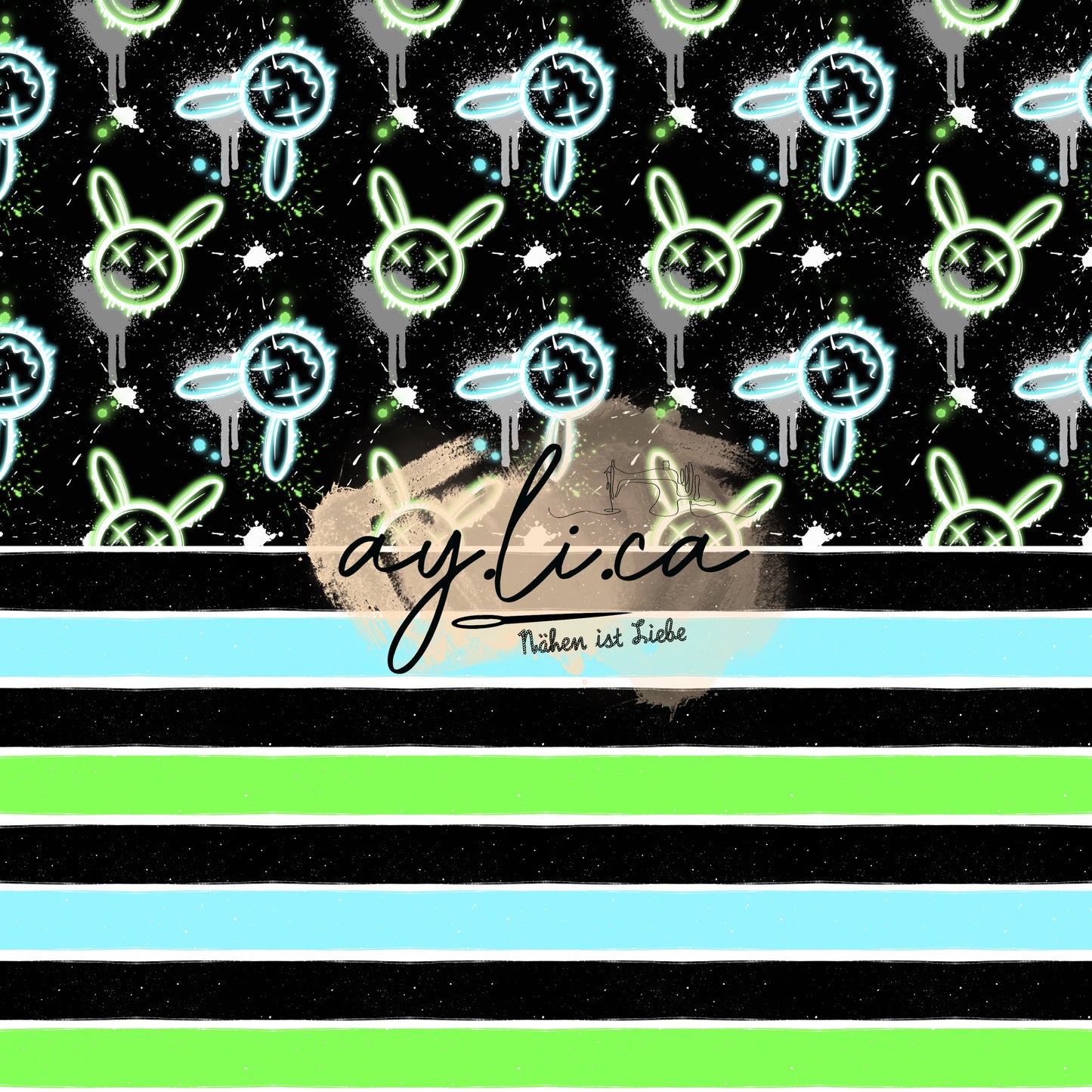 FANCY BUNNIES BLUE & STREIFENKOMBI KL