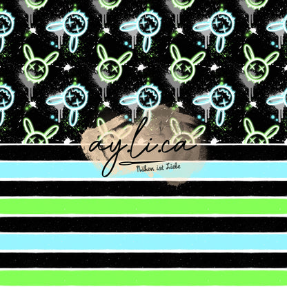 FANCY BUNNIES BLUE & STREIFENKOMBI KL