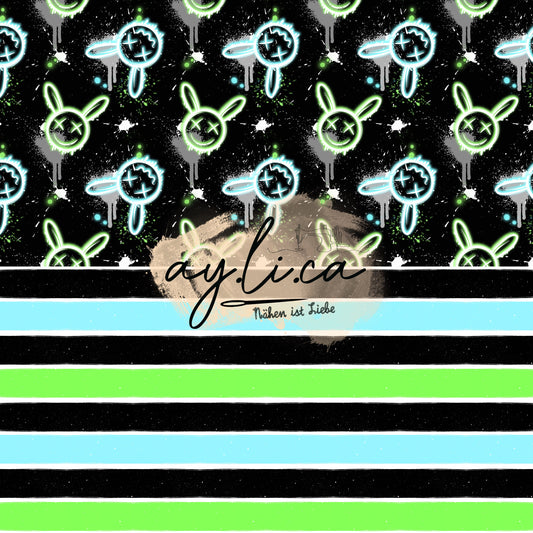 FANCY BUNNIES BLUE & STREIFENKOMBI KL