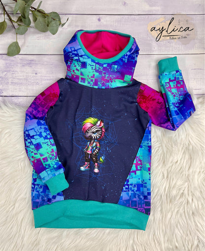 HOODIE PUNK ZEBRA GR.110/116