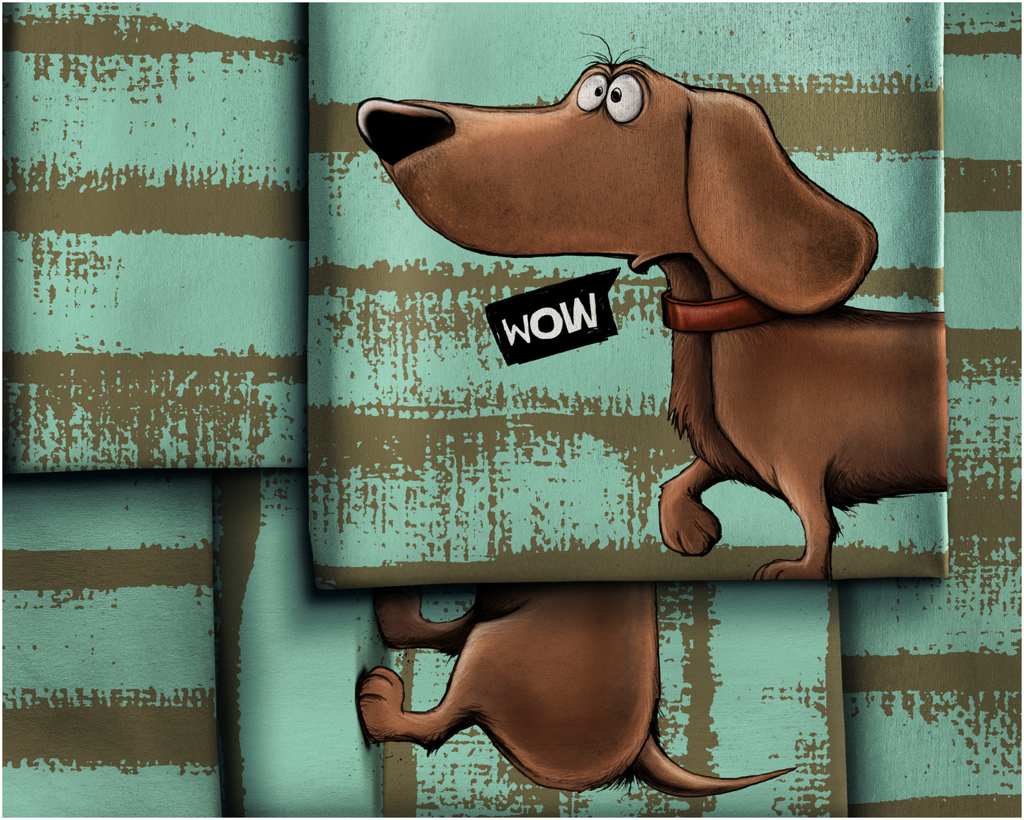 PANEL DACHSHUND BERNY French Terry in 2 Farben by Thorsten Berger