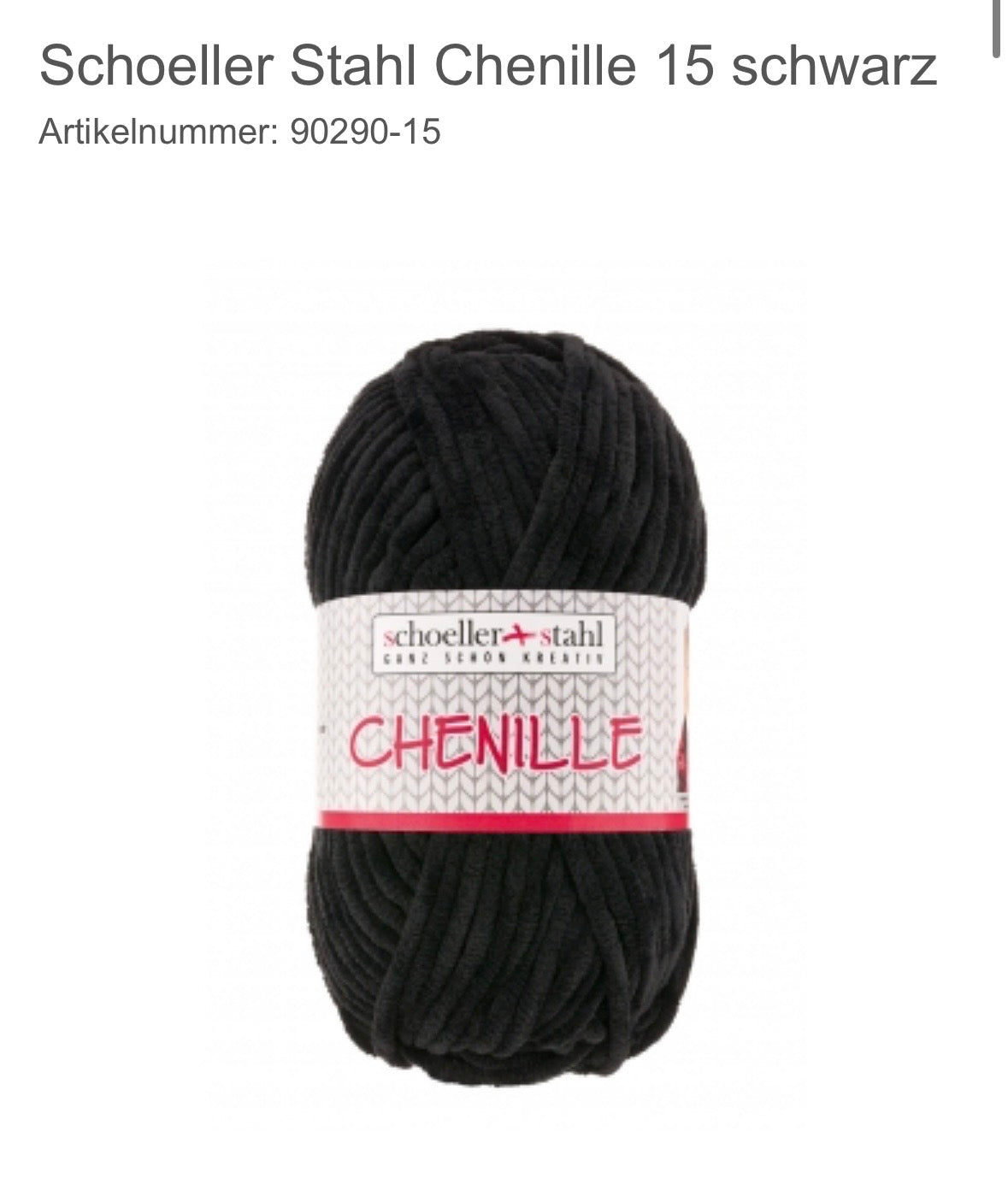 CHENILLE WOLLE schwarz
