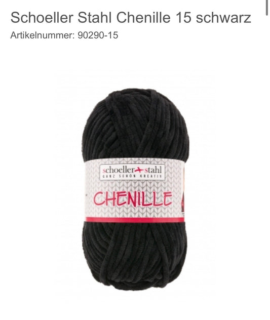 CHENILLE WOLLE schwarz