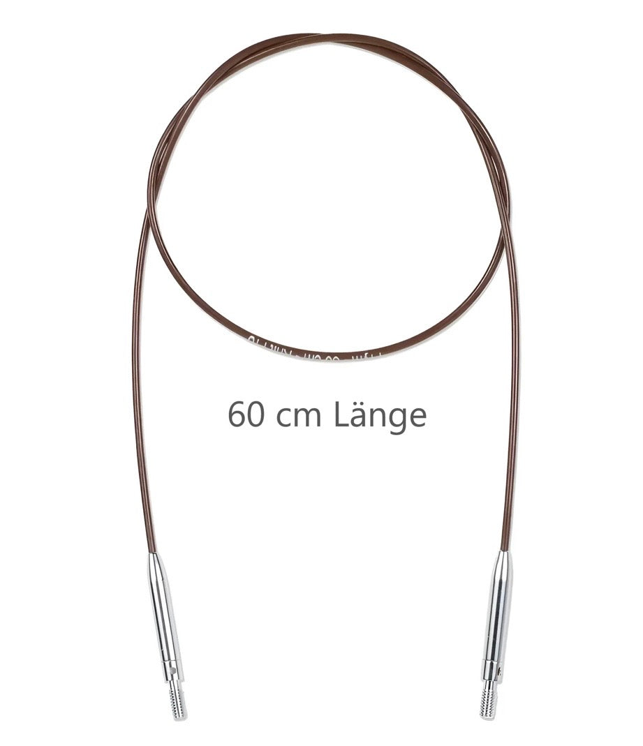 Prym Natural Kunststoffseil 60 cm
(360º drehbare Endstücke / austauschbare Nadelspitzen) (Kopie)