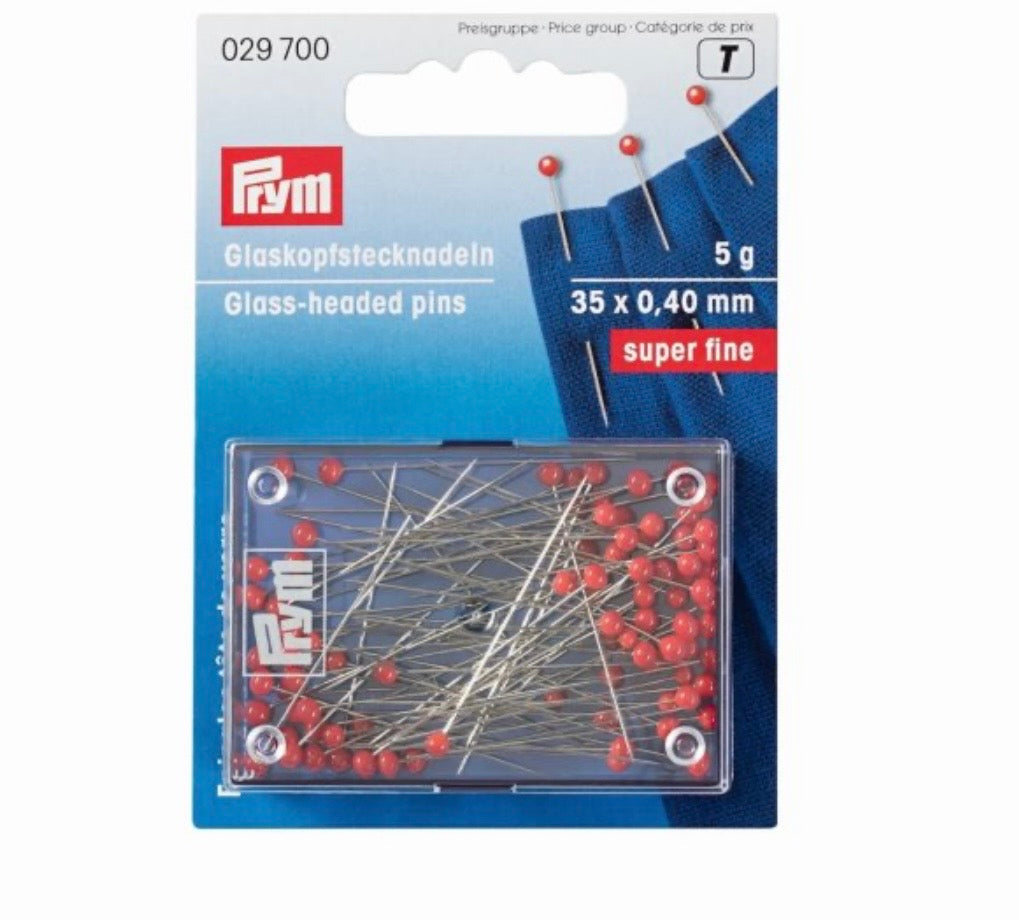 Prym Glaskopfstecknadeln( 35x0,40mm/ 5g) super fine