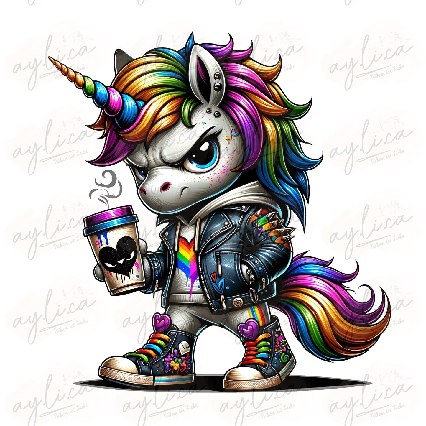 Bügelbild BAD UNICORN