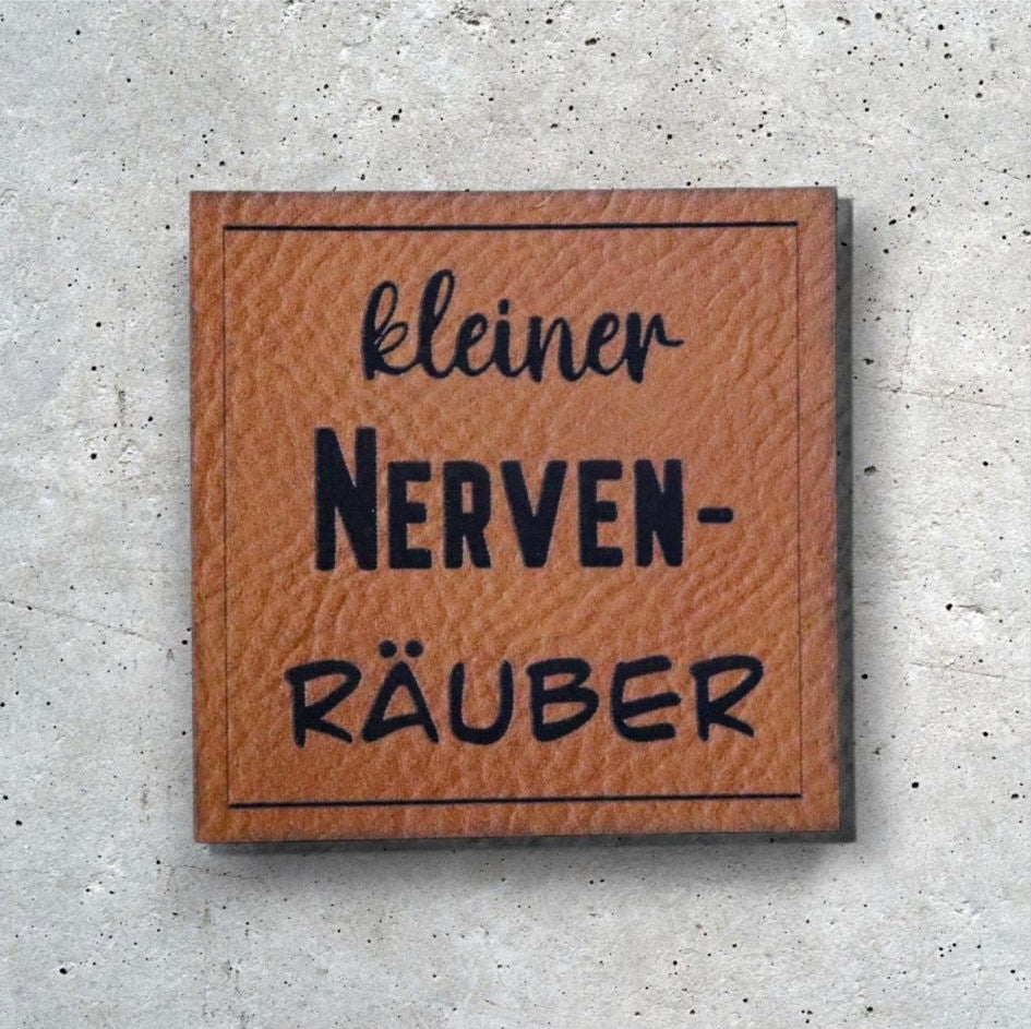 Kunstlederlabel KLEINER NERVENRÄUBER