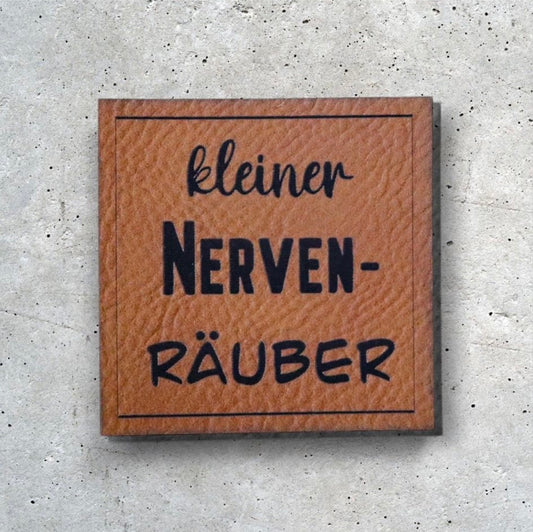 Kunstlederlabel KLEINER NERVENRÄUBER