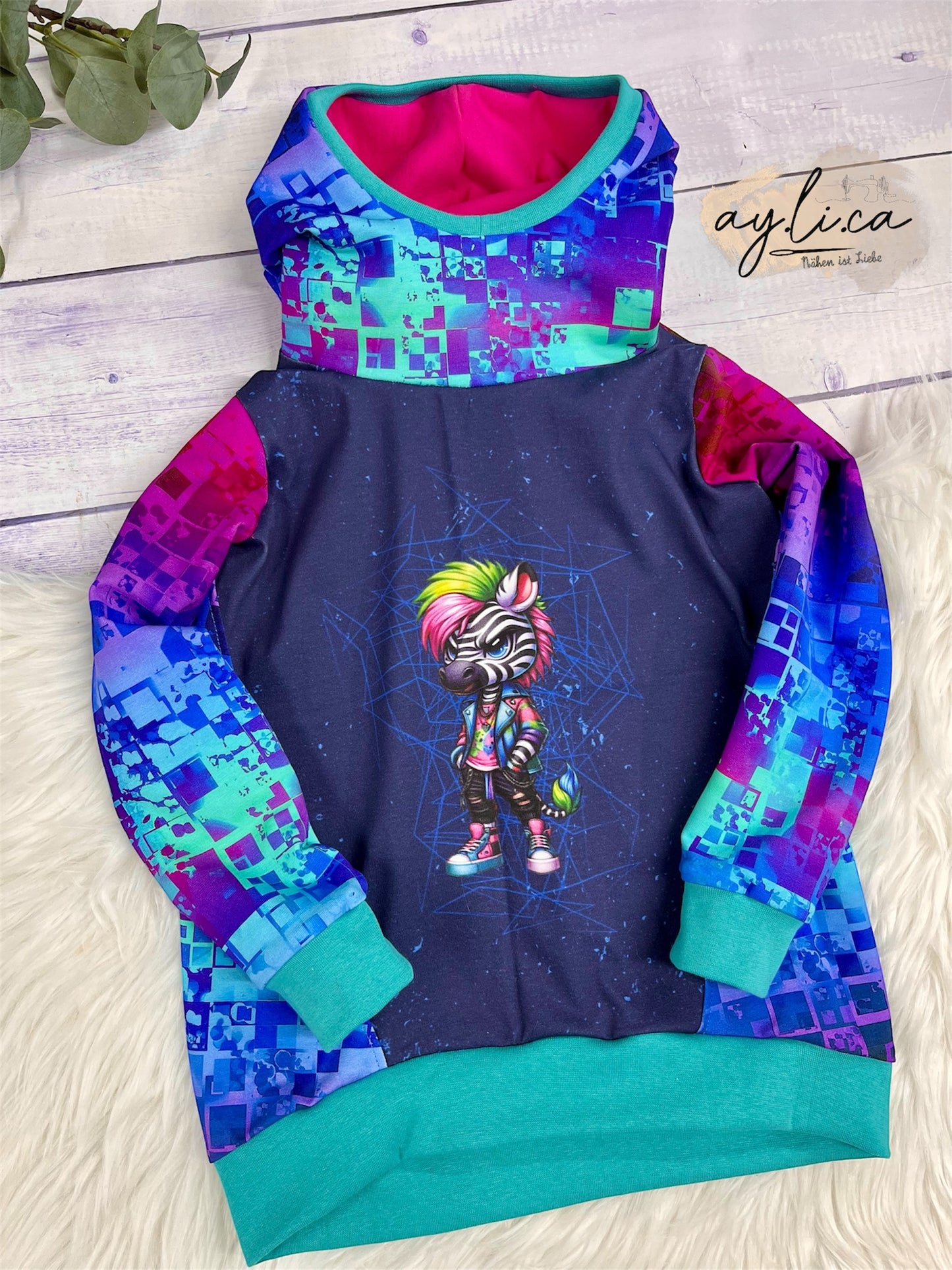 HOODIE PUNK ZEBRA GR.110/116