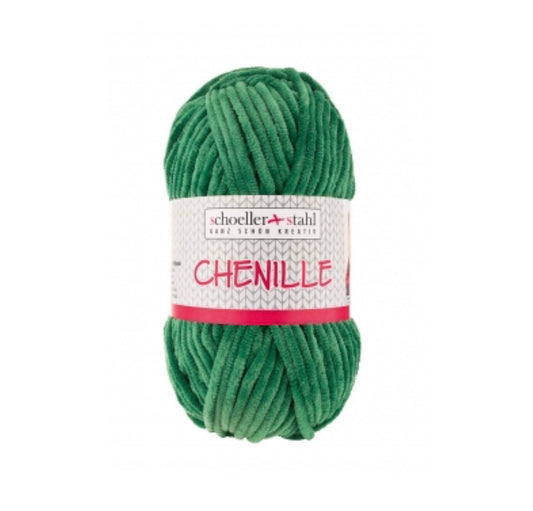 CHENILLE WOLLE grün
