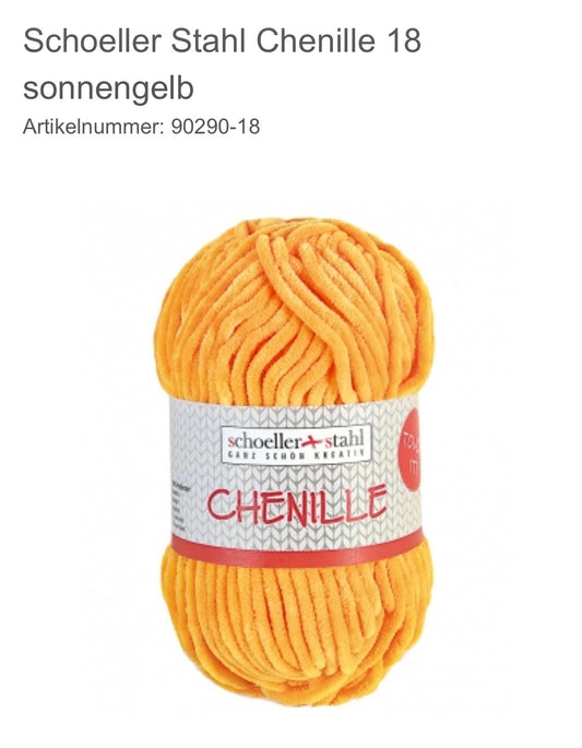 CHENILLE WOLLE sonnengelb