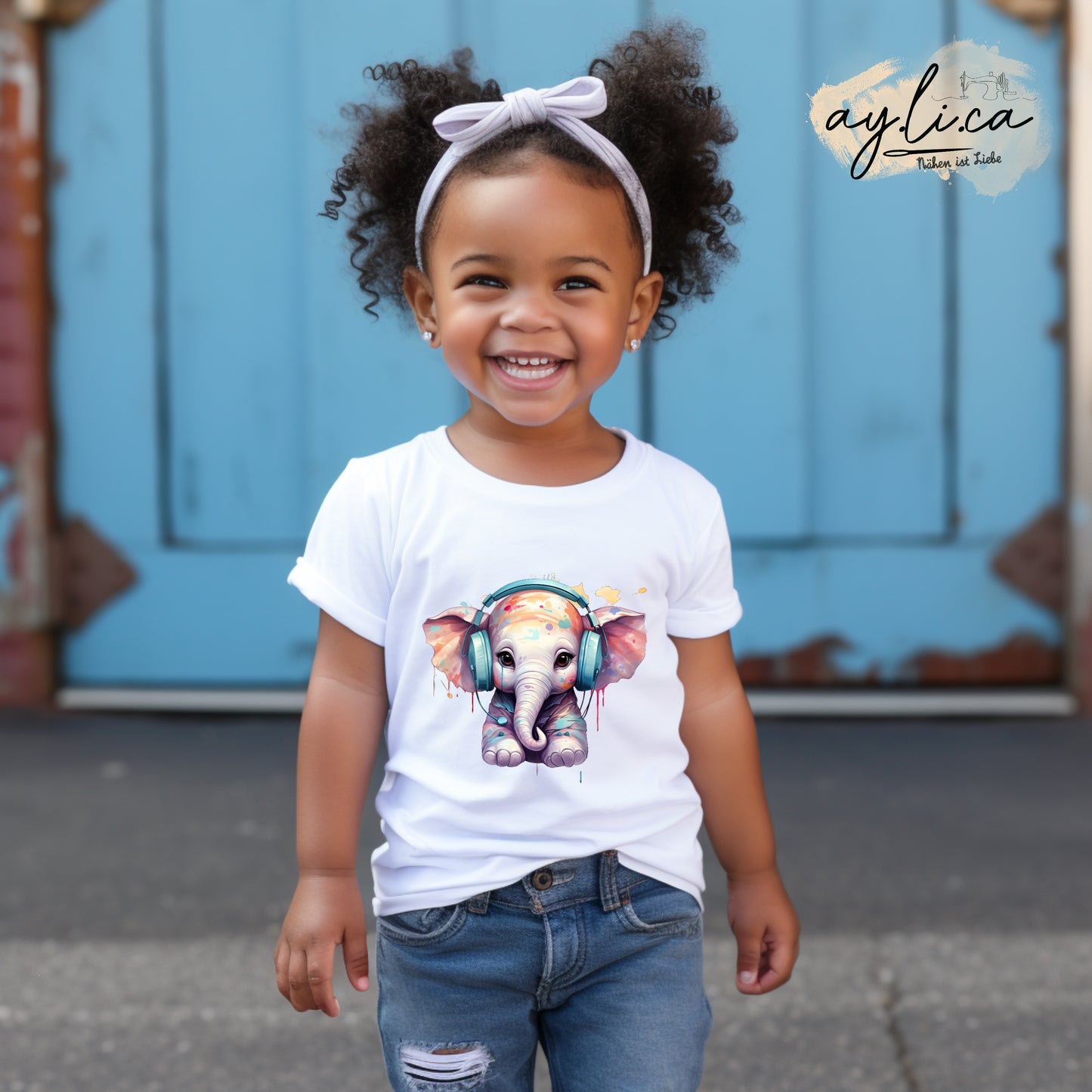 Bügelbild MUSIC ELEFANT