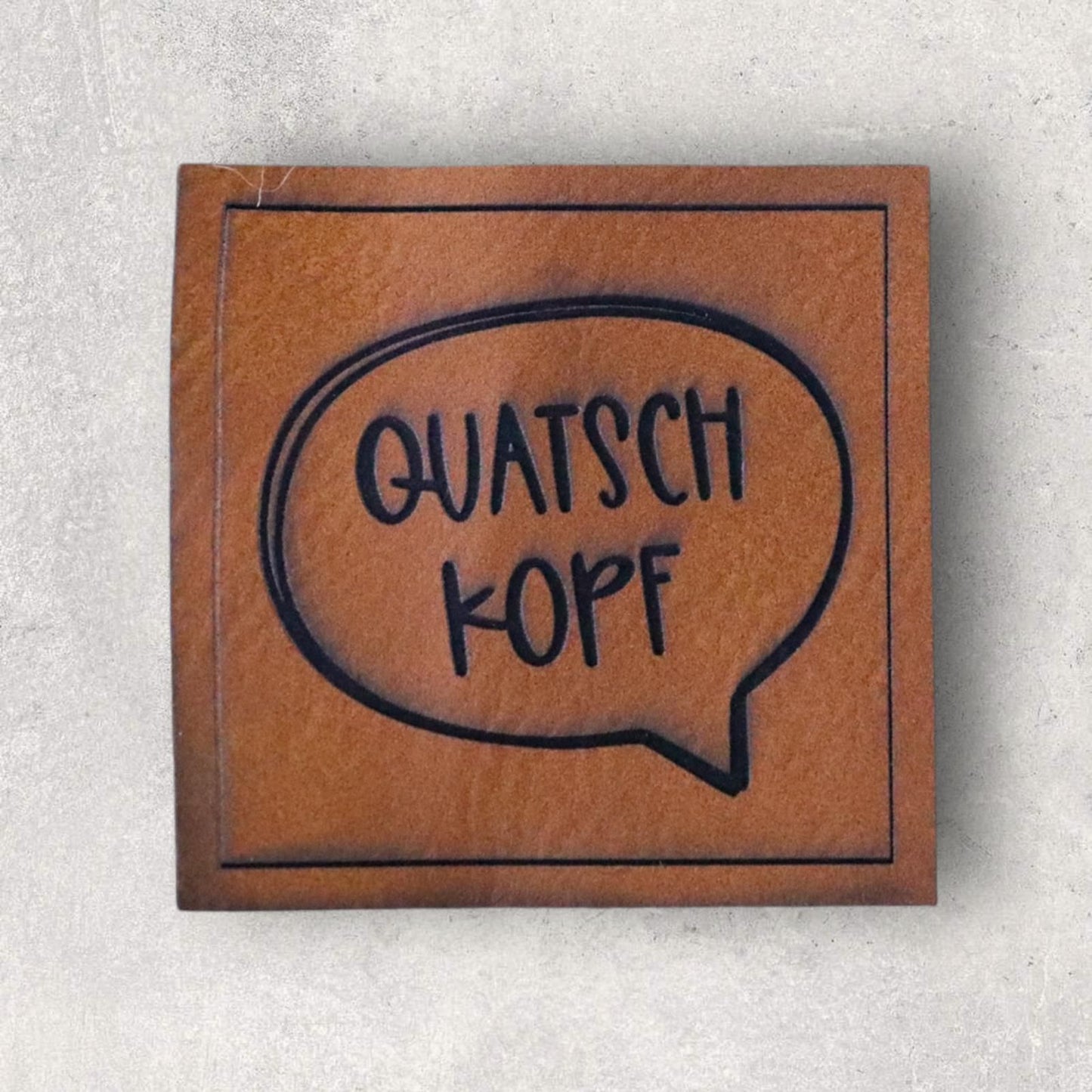 Kunstlederlabel QUATSCHKOPF