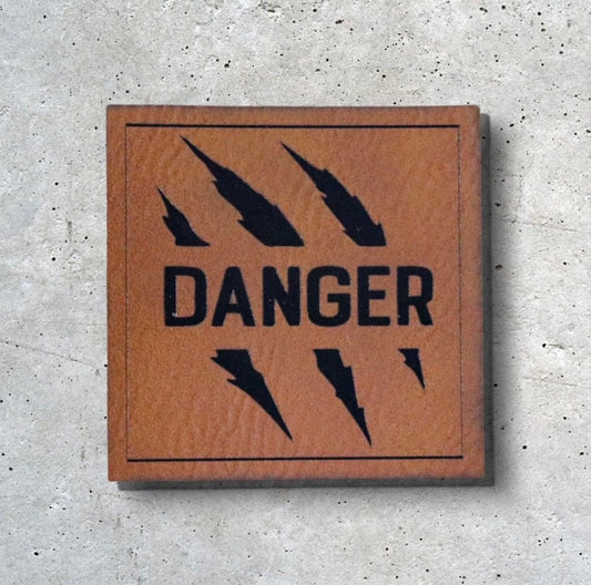 Kunstlederlabel DANGER