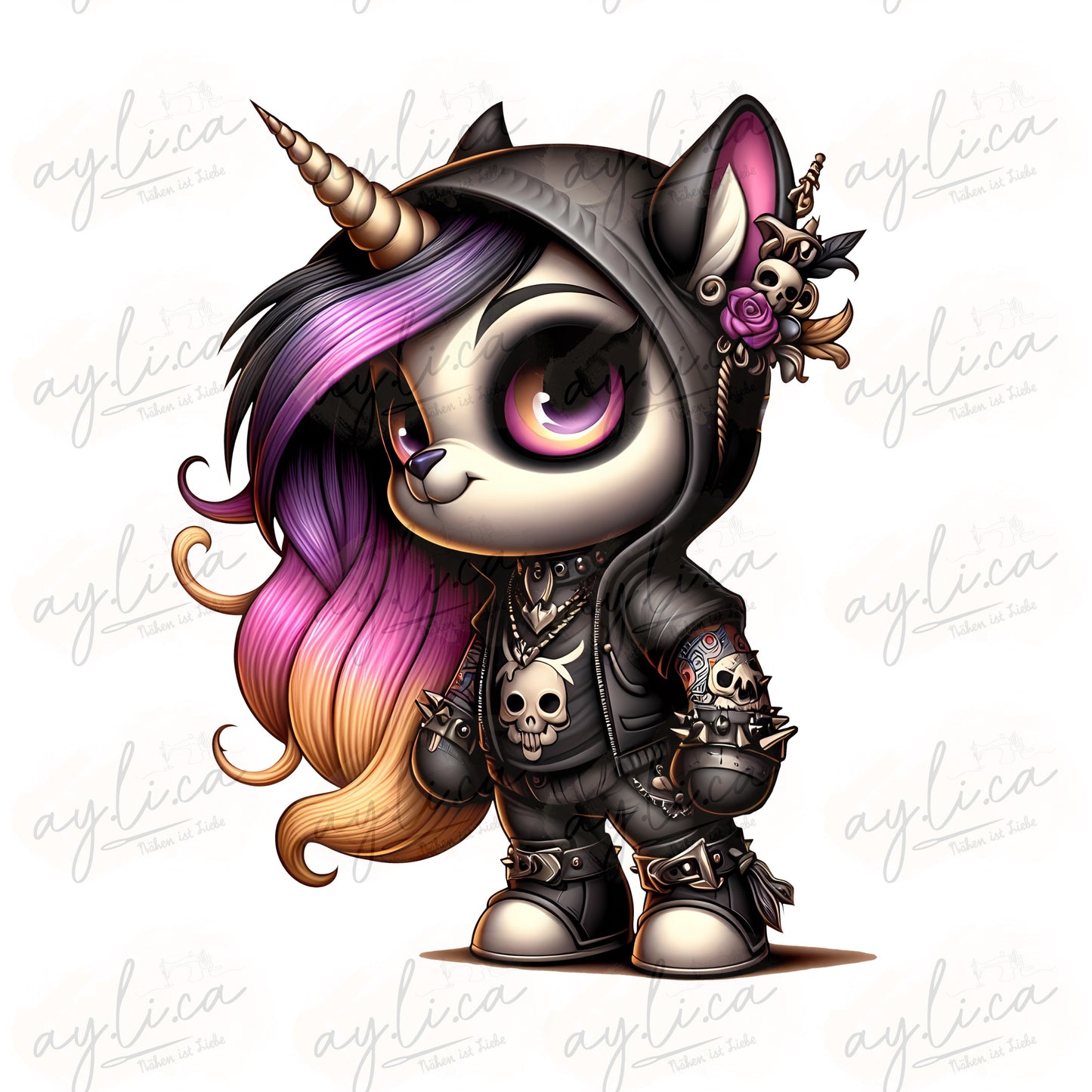 Bügelbild HEY CUTIE EINHORN