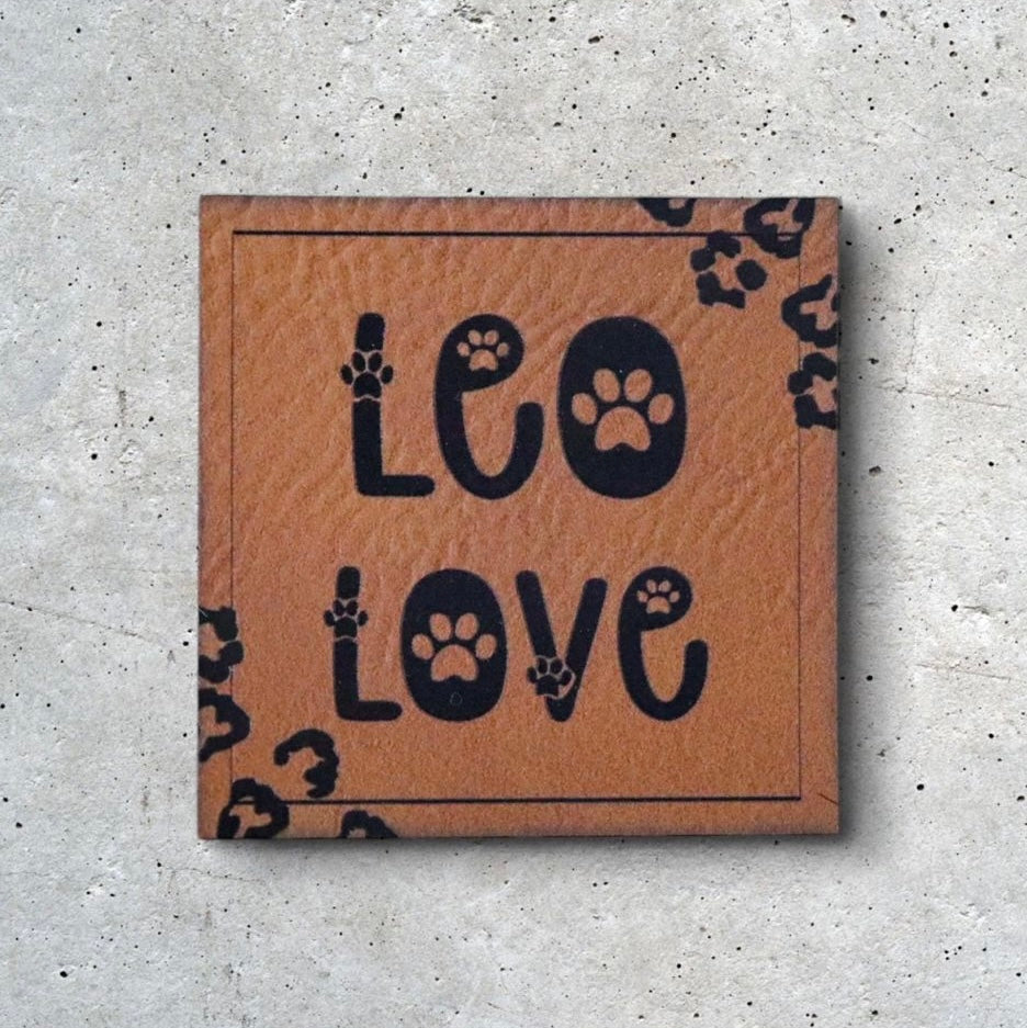 Kunstlederlabel LEO LOVE