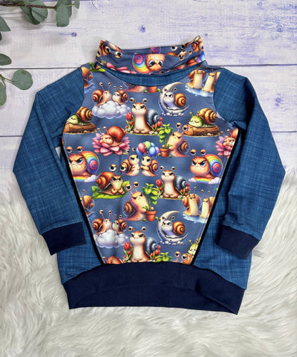 ROLLKRAGENPULLOVER Mad Snails Gr.104/110