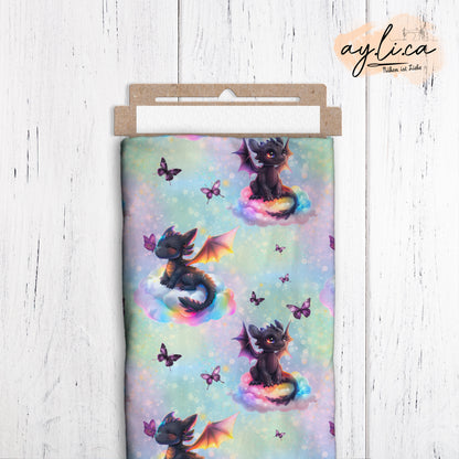 CUTE DRAGONS Überbreite 180cm French Terry