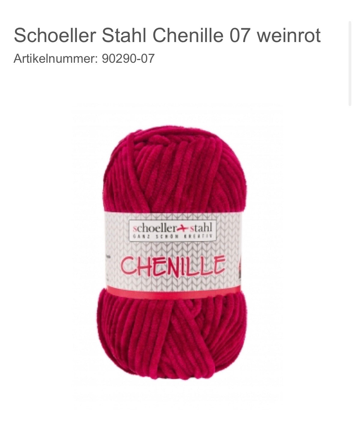 CHENILLE WOLLE weinrot
