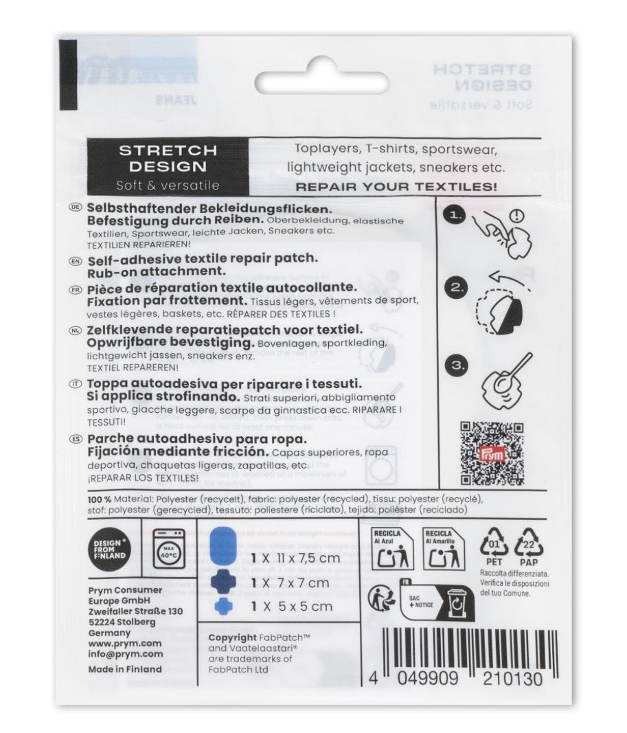Prym Rub-On Patch STRETCHDESIGN (3 Stück/Jeans