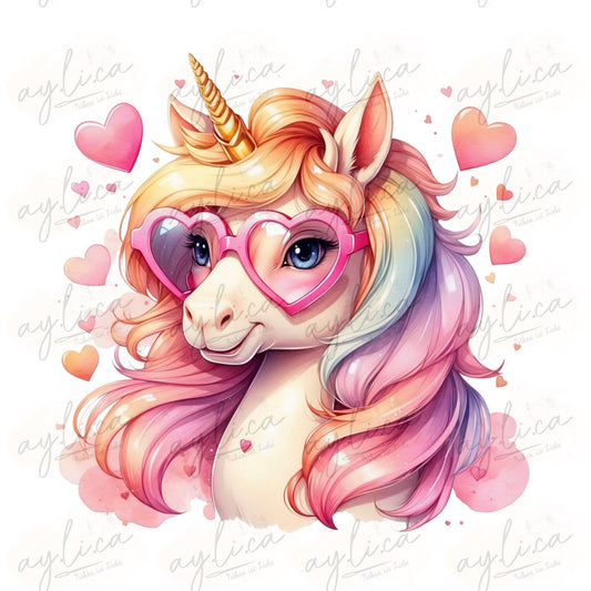 BÜGELBILD SUNGLAS UNICORN