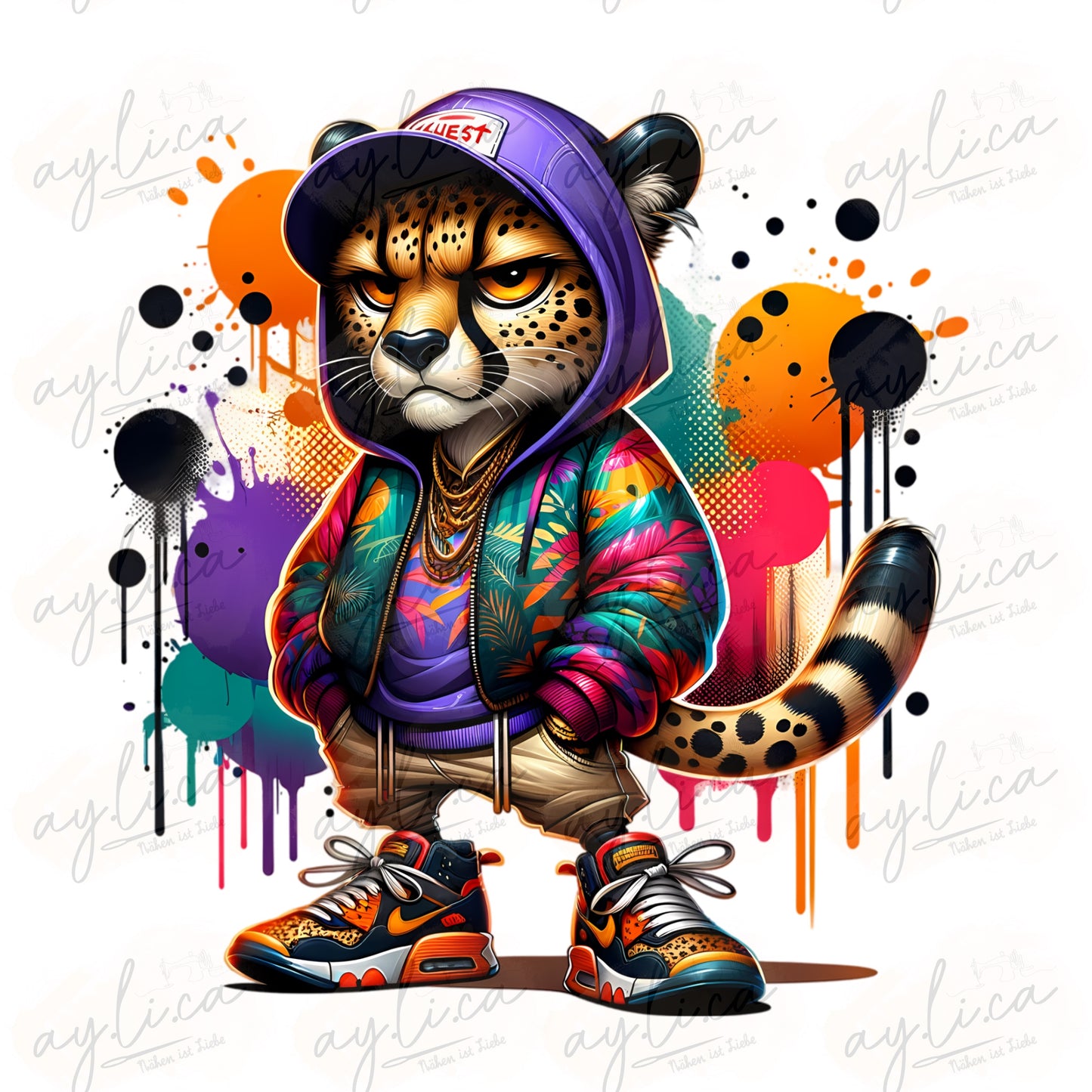 BÜGELBILD COOL CHEETA