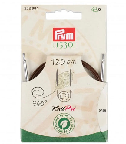Prym Natural Kunststoffseil 120 cm
(360º drehbare Endstücke / austauschbare Nadelspitzen) (Kopie)