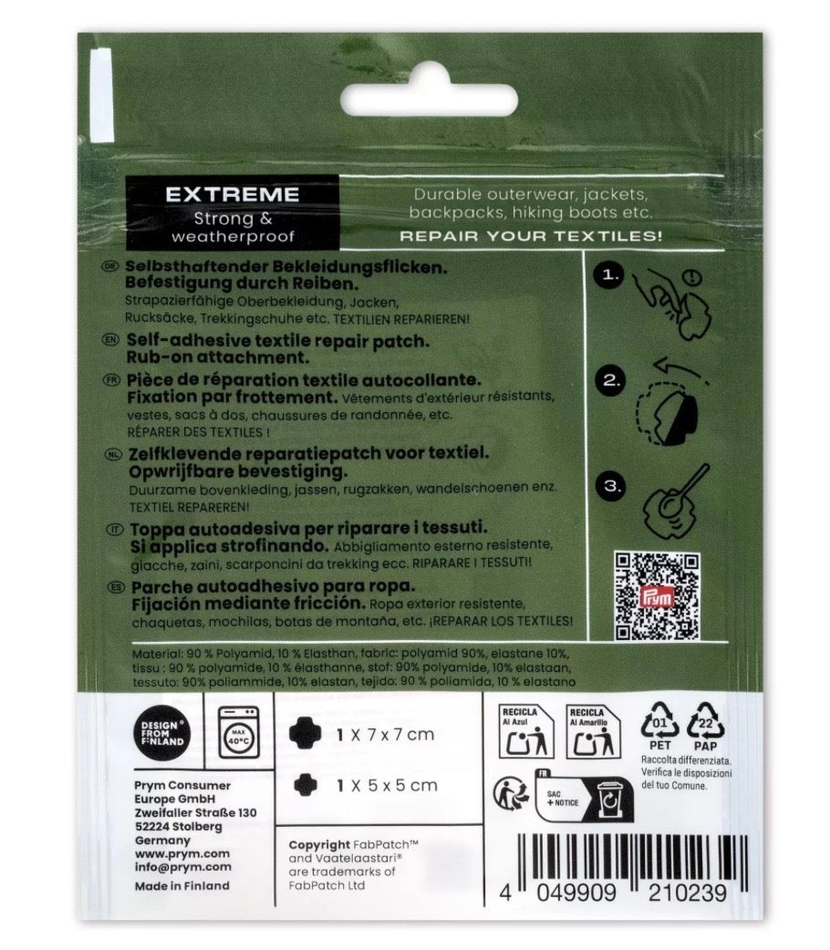 Prym Rub-On Patch EXTREME (2 Stück / schwarz)