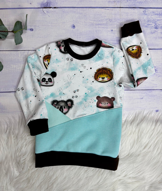 SWEATER Wild animals Gr.98