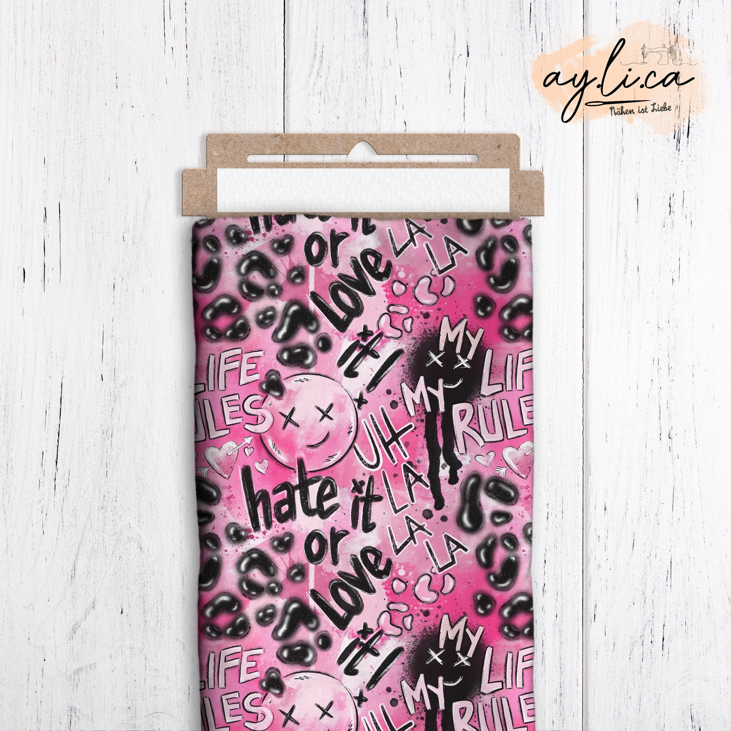 HATE IT OR LOVE IT PINK Überbreite 180cm!