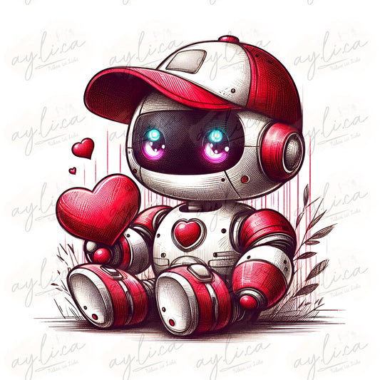 BÜGELBILD LOVELY ROBOT