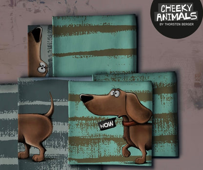 PANEL DACHSHUND BERNY French Terry in 2 Farben by Thorsten Berger