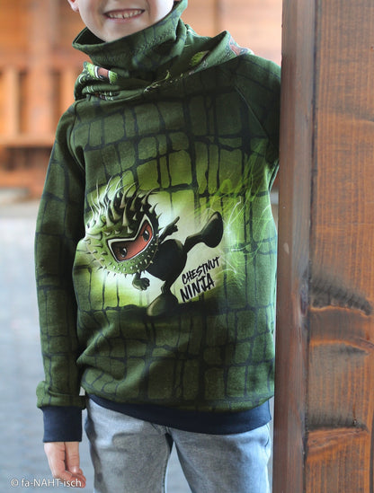 CHESTNUT NINJA by Thorsten Berger Panel French Terry