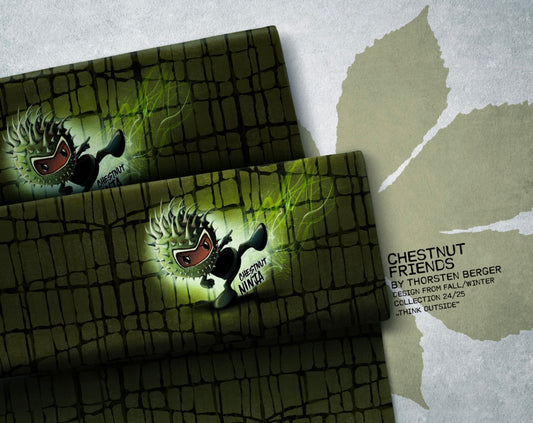 CHESTNUT NINJA by Thorsten Berger Panel French Terry