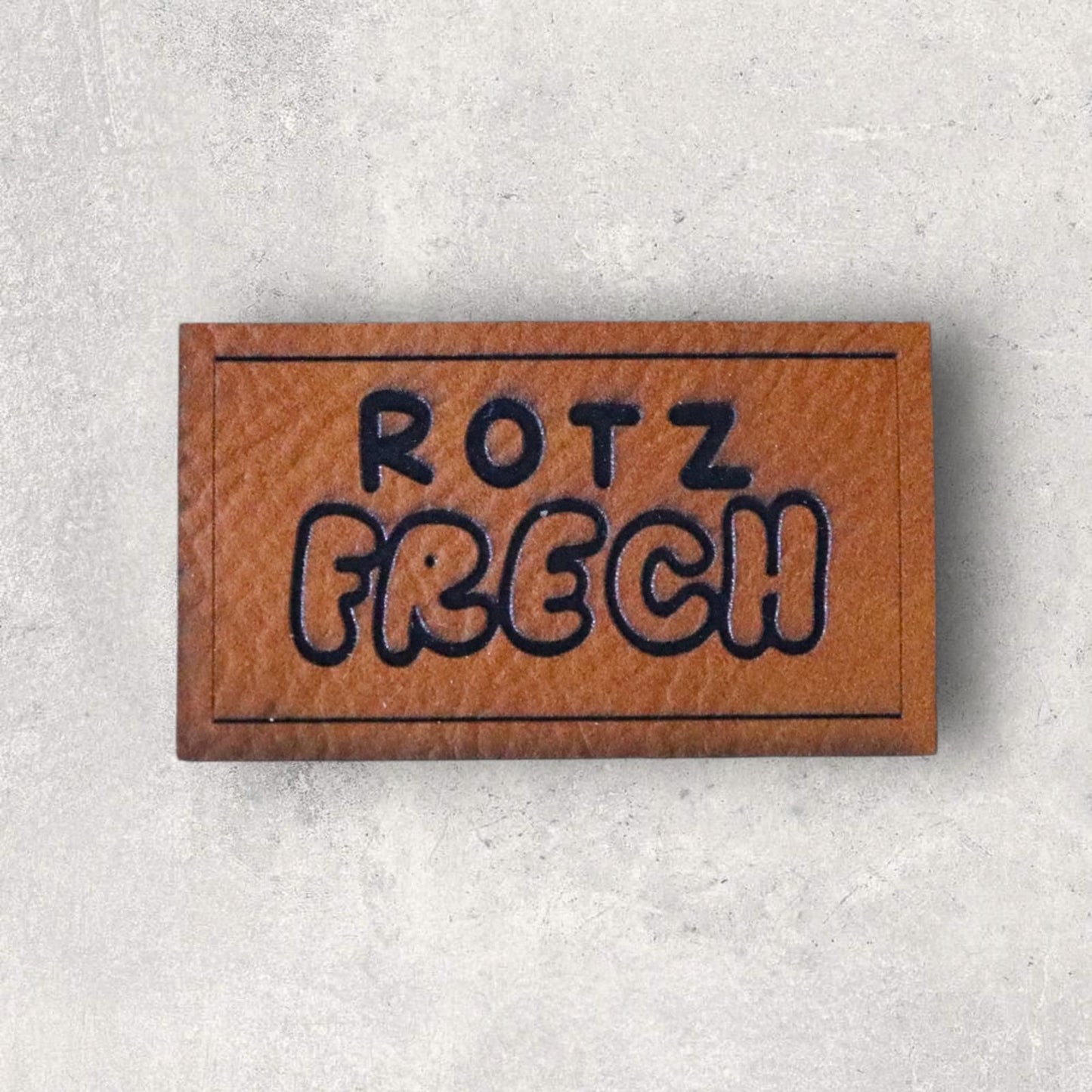 Kunstlederlabel ROTZFRECH