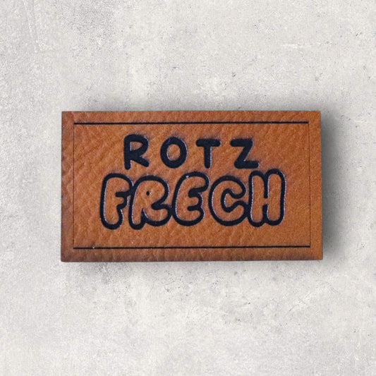 Kunstlederlabel ROTZFRECH