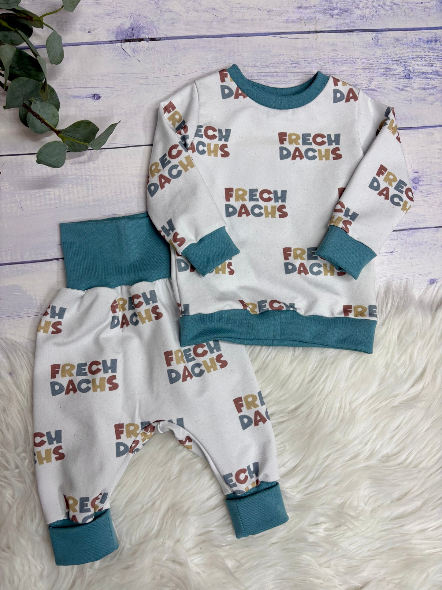 SET Sweater & Pumphose Frechdachs Gr.74/80