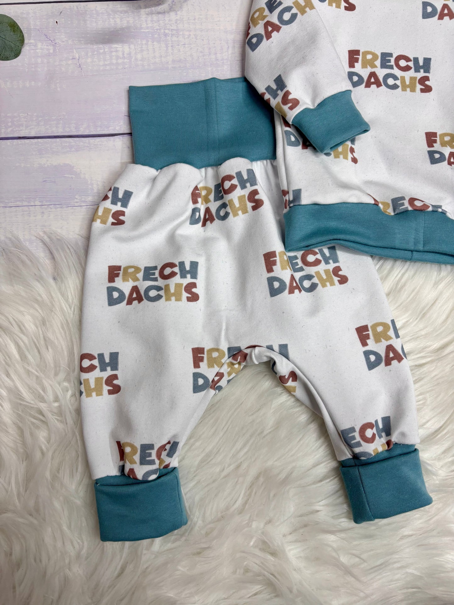 SET Sweater & Pumphose Frechdachs Gr.74/80