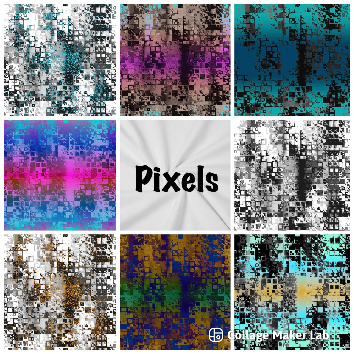 PIXELS in 8 Farben!! French Terry