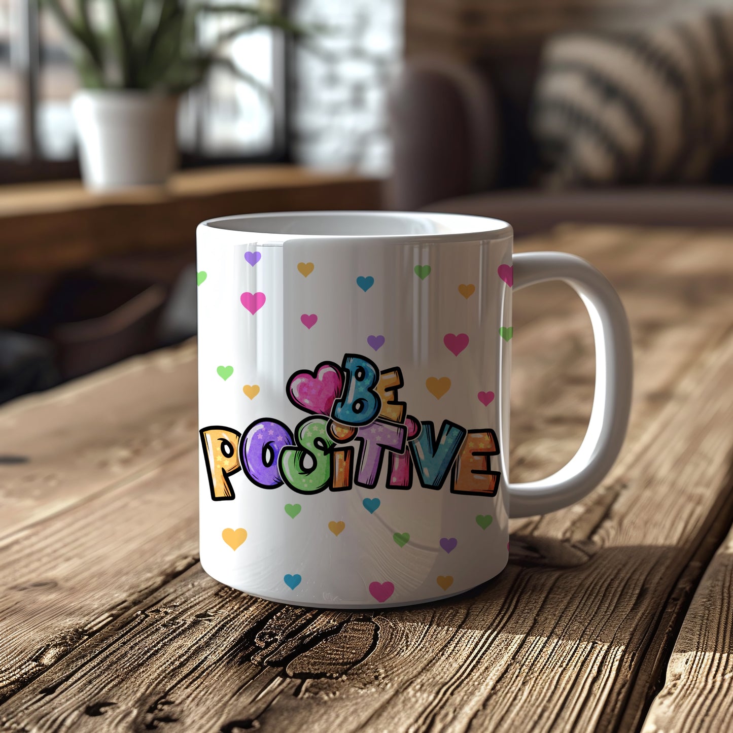 Tasse „Be positive“