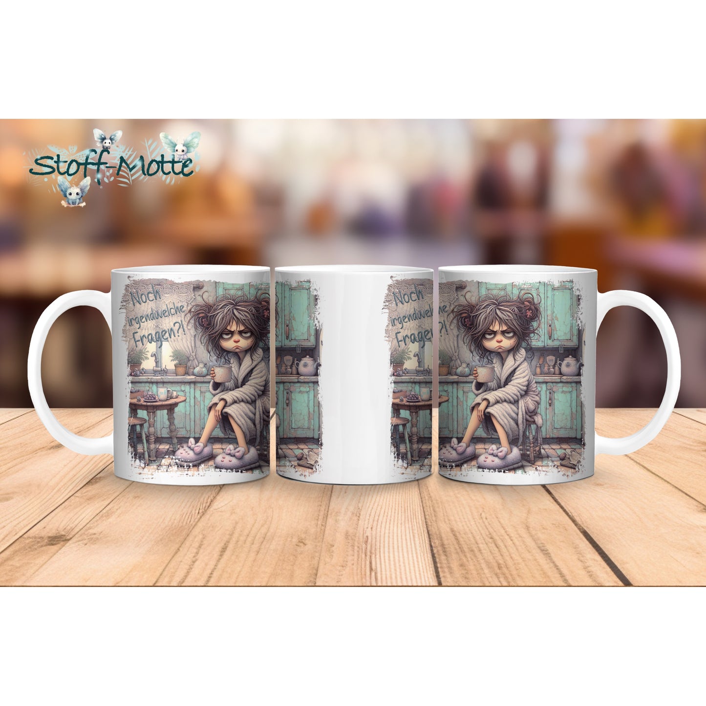 Tasse „Noch irgendwelche Fragen?!“