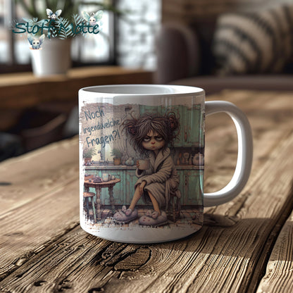 Tasse „Noch irgendwelche Fragen?!“