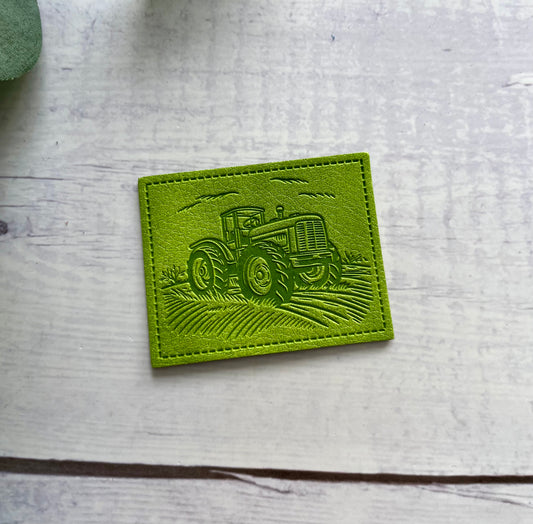 Kunstlederlabel TRAKTOR grün