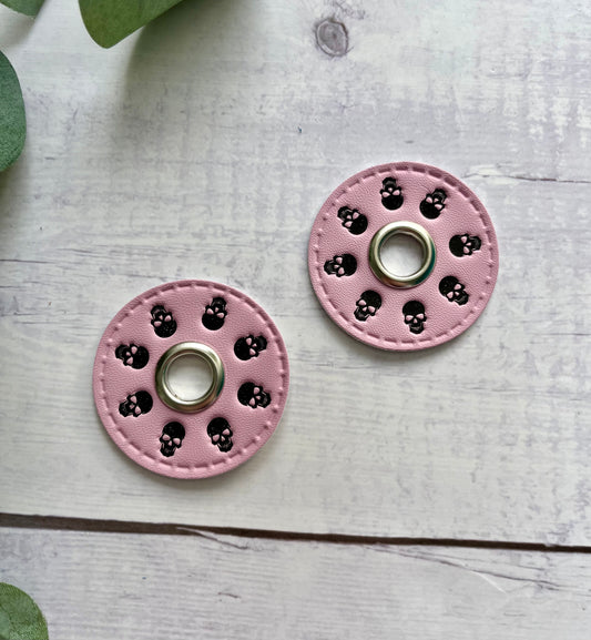 Ösenpatch SKULLZ rosa