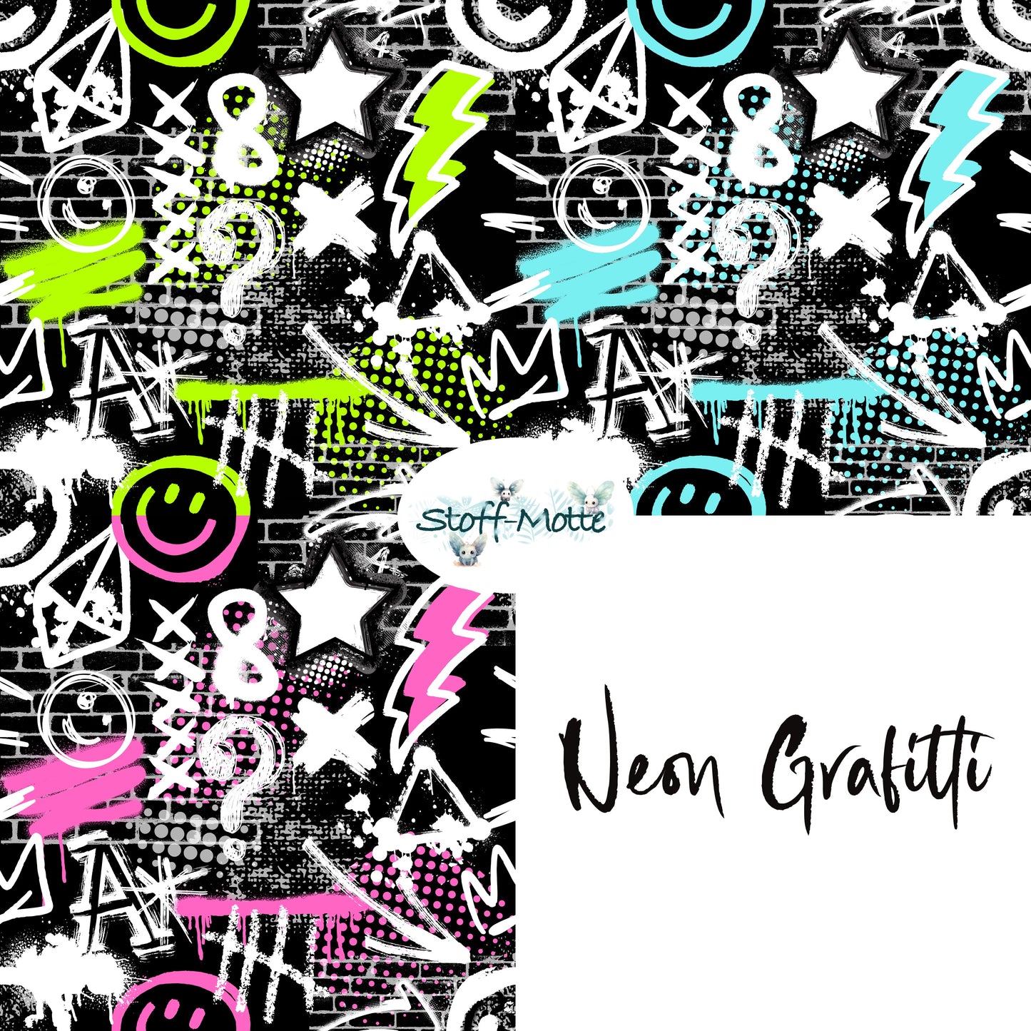 NEON GRAFITTI in 3 Farben KL