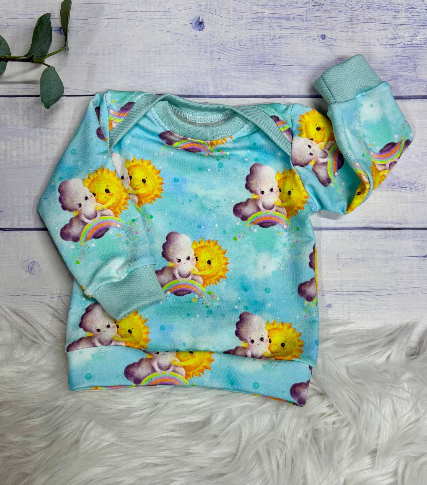 BABYSWEATER mit amerikanischem Ausschnitt Gr.68