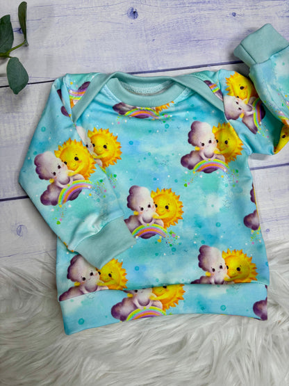 BABYSWEATER mit amerikanischem Ausschnitt Gr.68