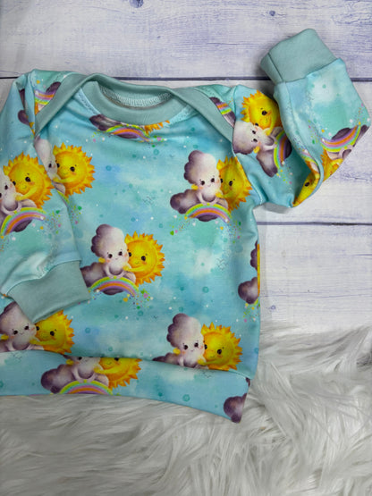 BABYSWEATER mit amerikanischem Ausschnitt Gr.68